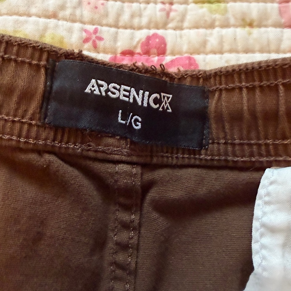 Arsenic Brown Joggers-Drawstring-Size Large-2Front Pockets/2Back Pockets - Picture 9 of 10